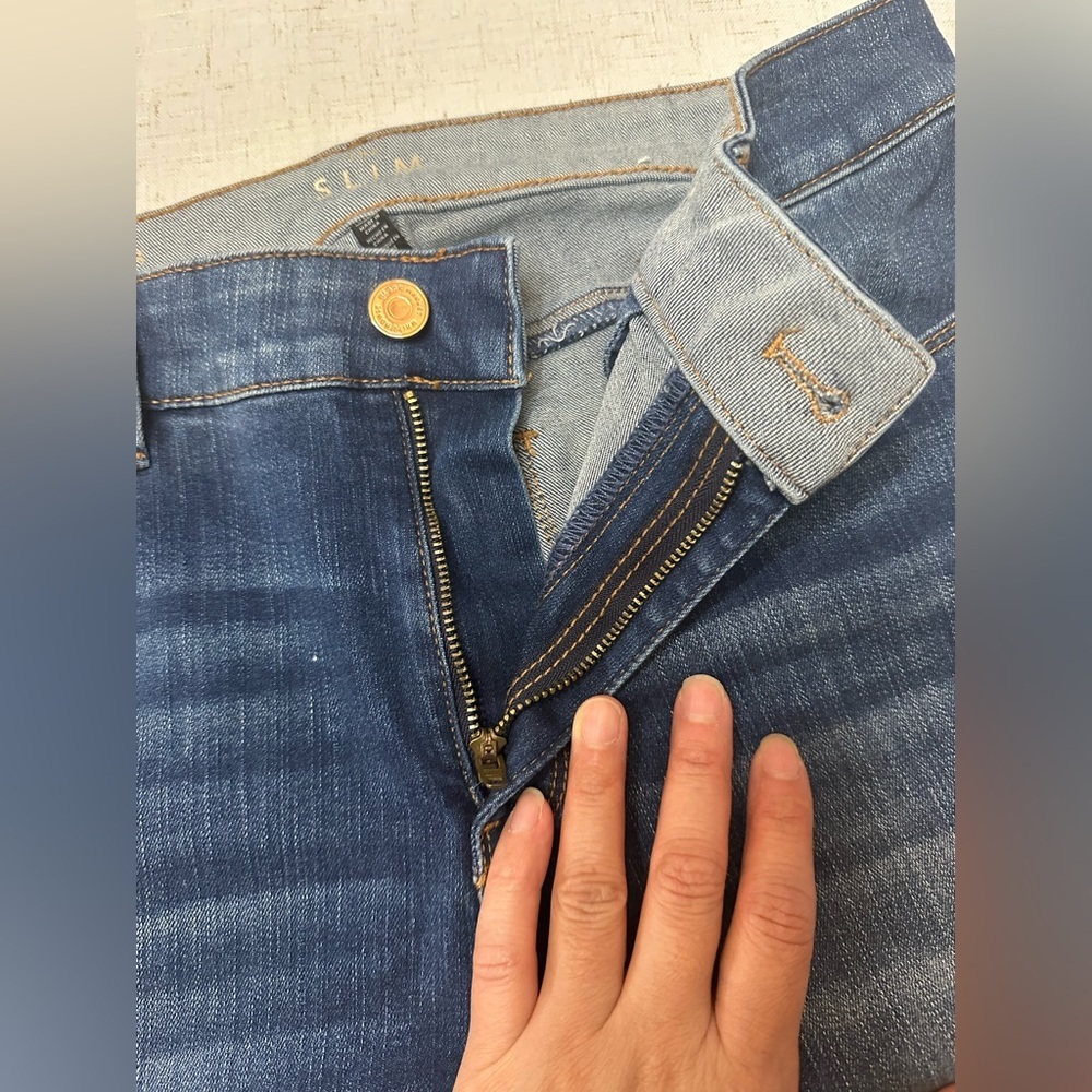 White House Black Market Dark Blue Skinny Jeans - Picture 4 of 9